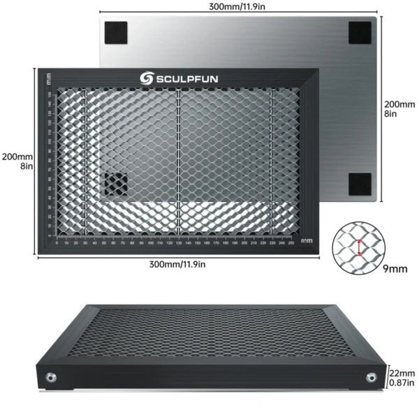 SCULPFUN LASER ENGRAVING HONEYCOMB TABLE 300 x 200 mm