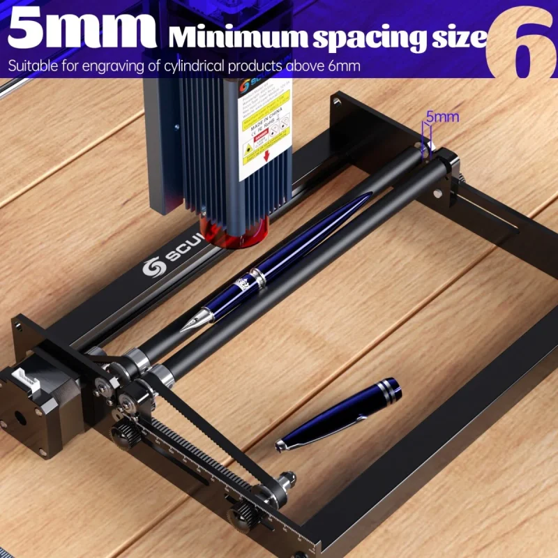 SCULPFUN Laser Rotary Roller, Engraving Module 360° Rotating - Image 5