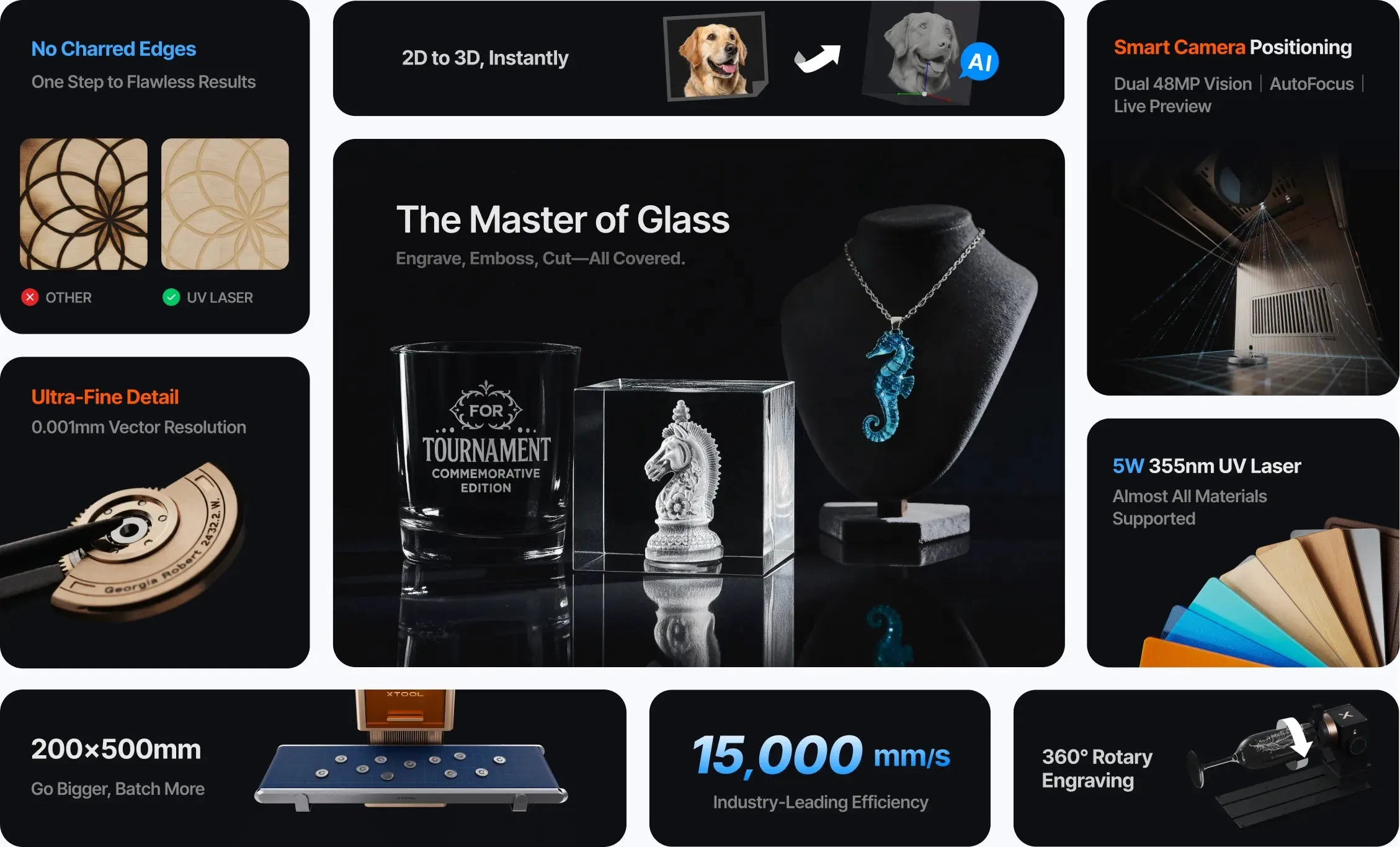 xTool F1 Ultra 20W Fiber & Diode Dual Laser Engraver Machine 13 lighter