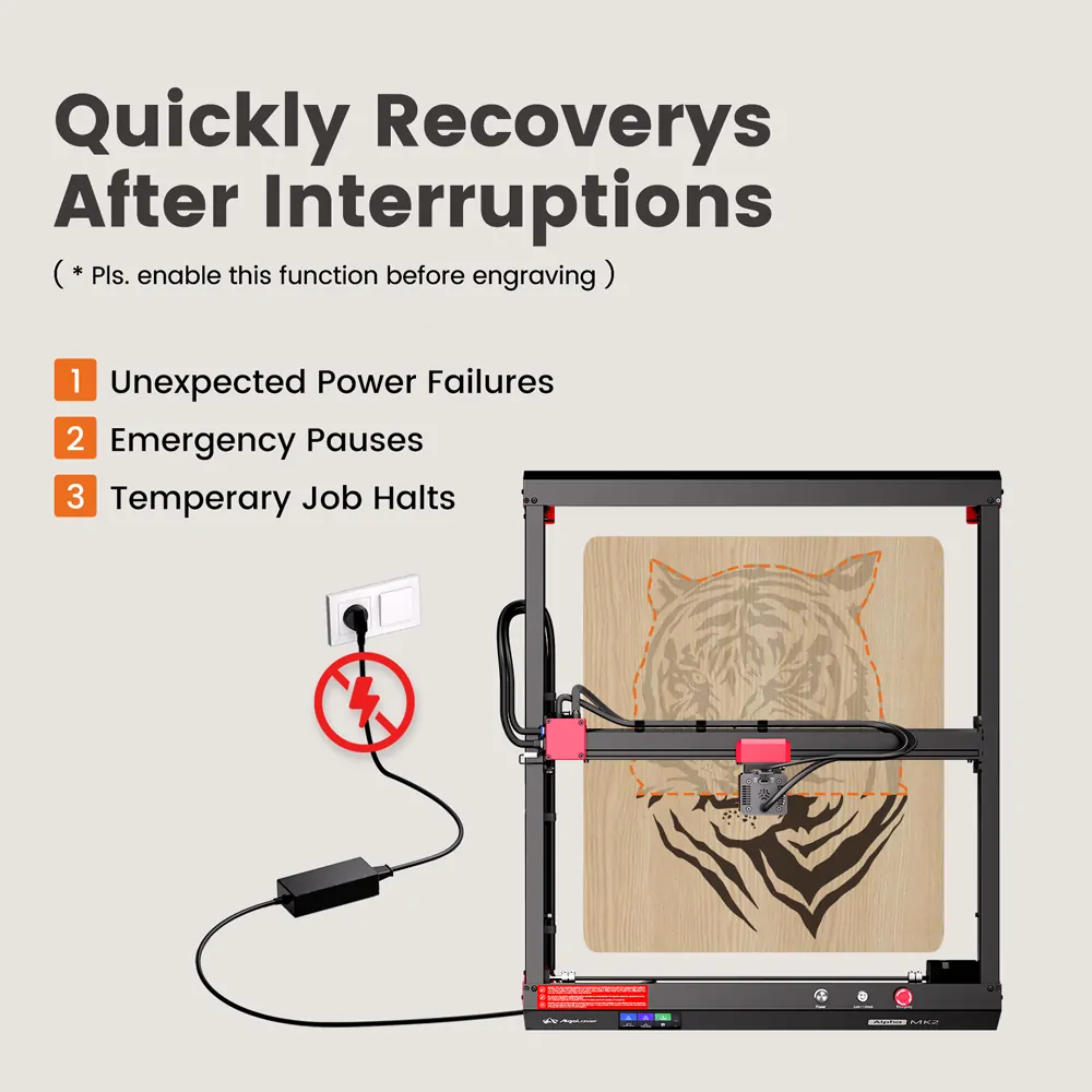 AlgoLaser Alpha  MK2 20W Diode Laser Engraver And Cutting - Image 8