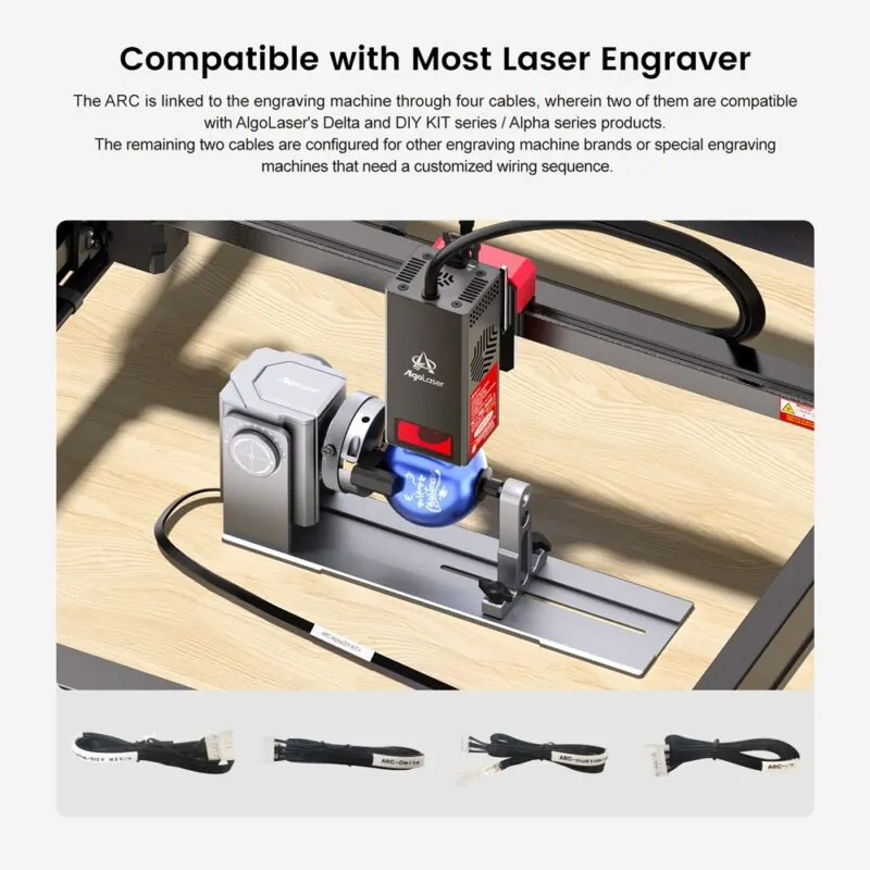 Algolaser Rotary Chuck Super Versatile 4-in-1 Rotary for Laser Engraver Multifunctional - Image 6