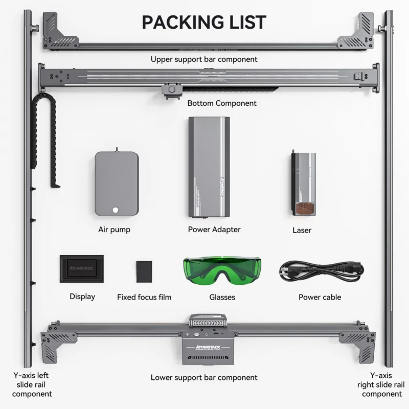 Atomstack X70 Max /A70 MAX 360W Laser Engraver With F60 Air Assist Kit 850*800MM Large Area 35w/70w Dual Laser Engraving Machines - Image 6