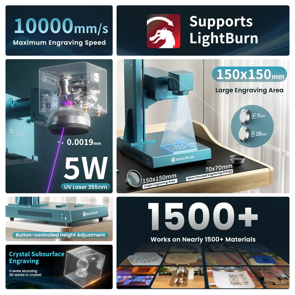 SCULPFUN V5 UV Laser Marking Machine - Image 5