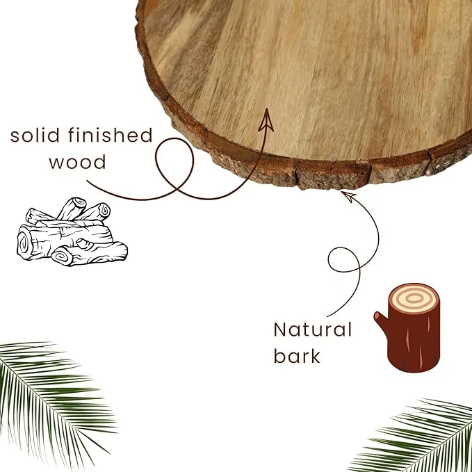 Round natural wooden log slice for laser engraving, wood burning, resin art, painting, DIY crafts, and personalized décor projects.