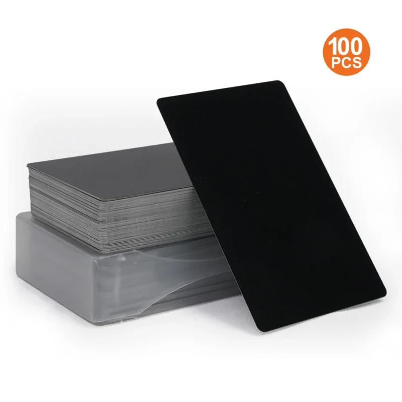 Black aluminium business card