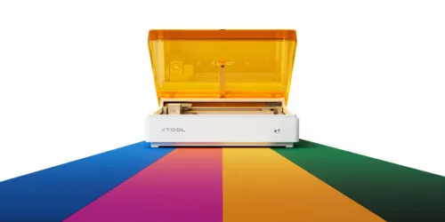 xTool M2 Color Craft Laser Cutter & Engraver with CMYK color printing, laser cutting, engraving and dual-camera positioning system