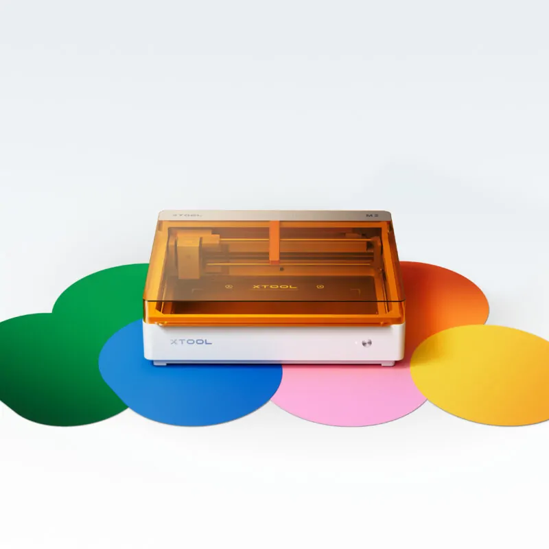 xTool M2 Color Craft Laser Cutter & Engraver with CMYK printing, laser cutting and engraving capabilities