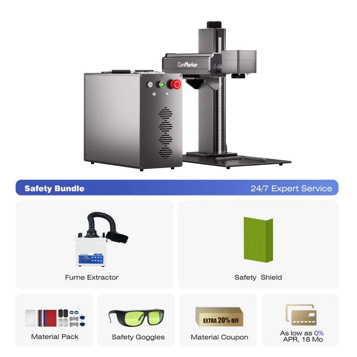 ComMarker Titan 1 JPT MOPA Fiber Laser Engraver - Image 12