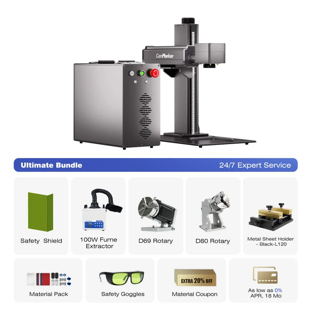 ComMarker Titan 1 JPT MOPA Fiber Laser Engraver - Image 14