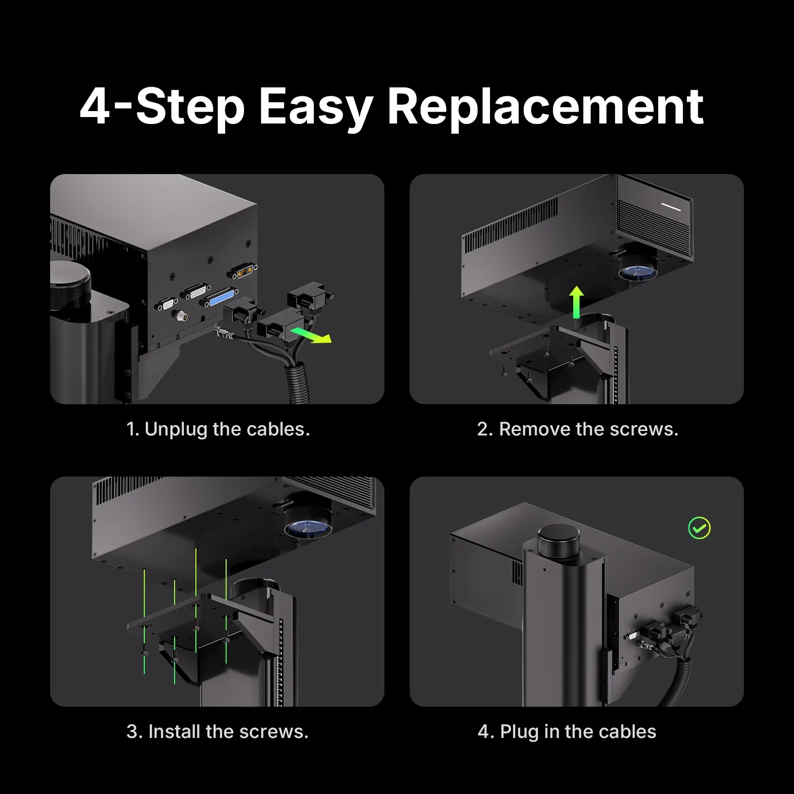 Omni X XE 12W Laser Upgrade Kit 4-Step Easy Replacement Guide