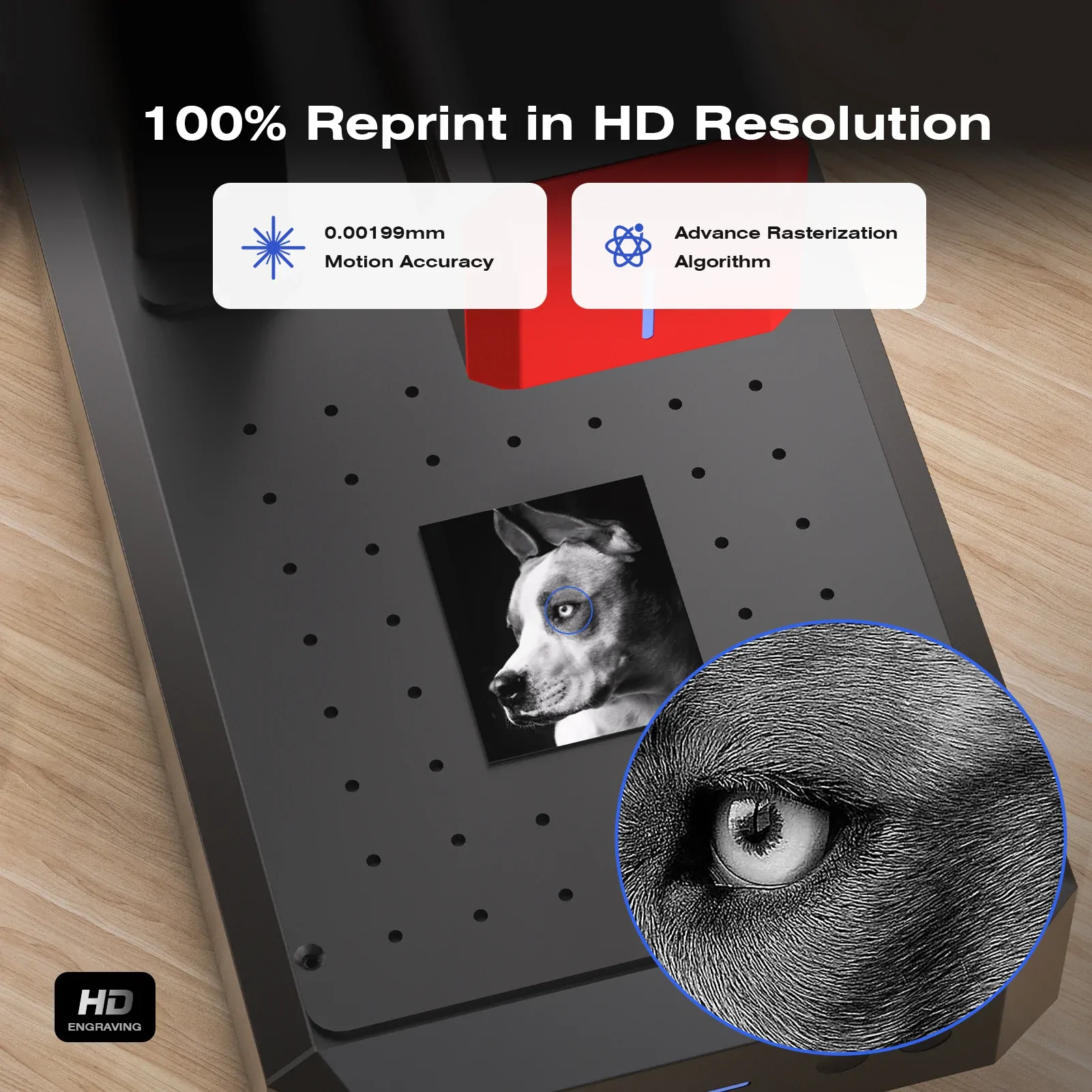 ComMarker B4 Fiber Laser Engraver HD Resolution Sample Engraving